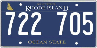 RI license plate 722705
