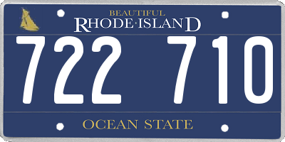 RI license plate 722710
