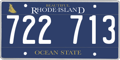 RI license plate 722713