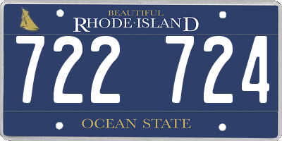 RI license plate 722724