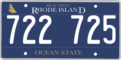 RI license plate 722725