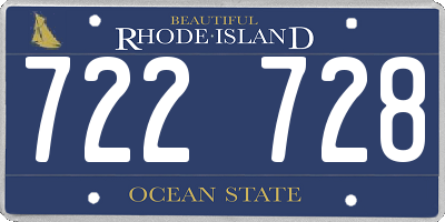 RI license plate 722728