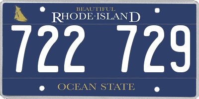 RI license plate 722729