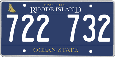 RI license plate 722732