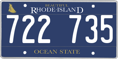 RI license plate 722735