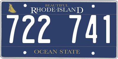 RI license plate 722741