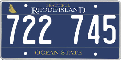 RI license plate 722745