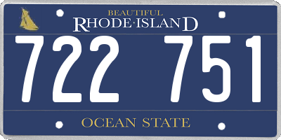 RI license plate 722751