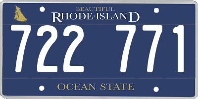 RI license plate 722771