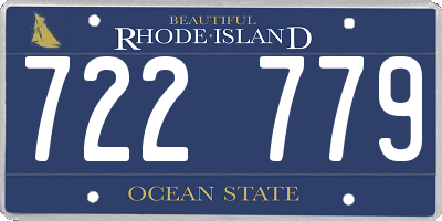 RI license plate 722779