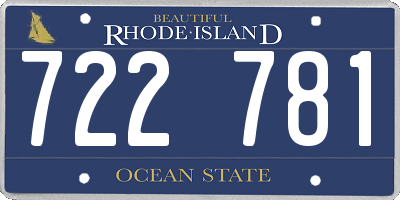 RI license plate 722781