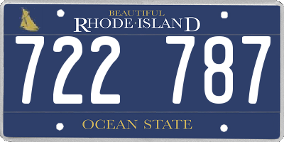 RI license plate 722787