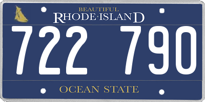 RI license plate 722790