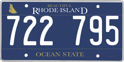 RI license plate 722795