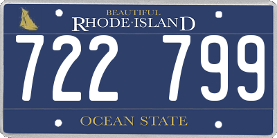 RI license plate 722799
