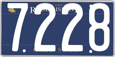 RI license plate 7228