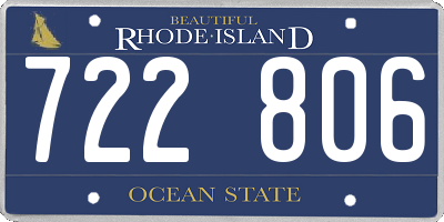 RI license plate 722806