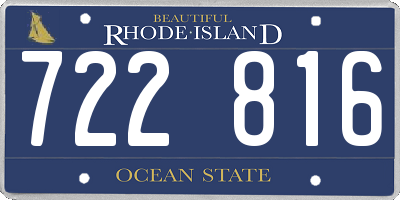 RI license plate 722816
