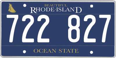 RI license plate 722827