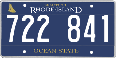 RI license plate 722841