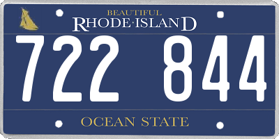 RI license plate 722844