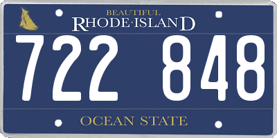 RI license plate 722848
