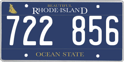RI license plate 722856