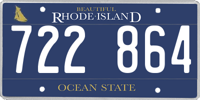 RI license plate 722864