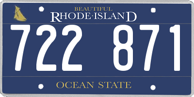 RI license plate 722871