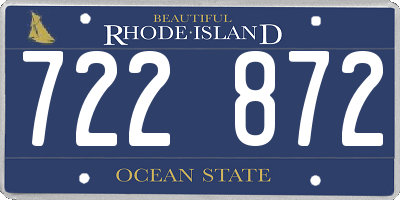 RI license plate 722872