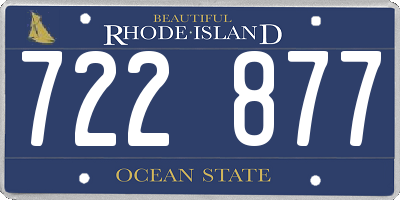 RI license plate 722877