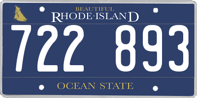 RI license plate 722893
