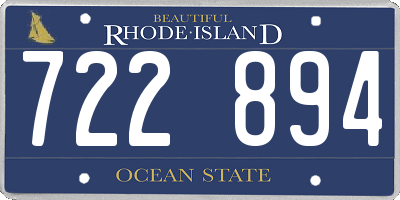 RI license plate 722894