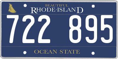 RI license plate 722895