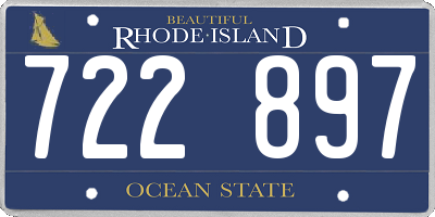 RI license plate 722897