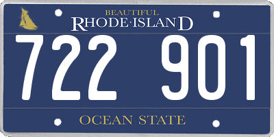 RI license plate 722901