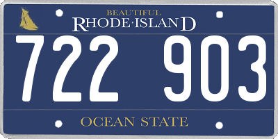 RI license plate 722903