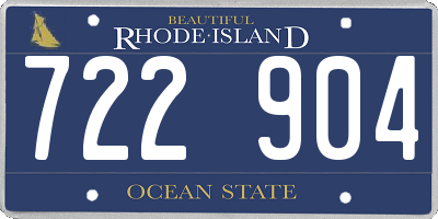 RI license plate 722904