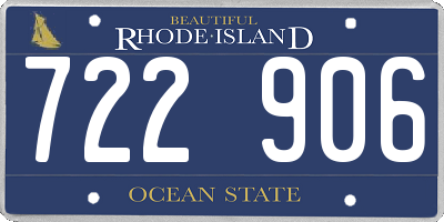 RI license plate 722906