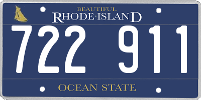 RI license plate 722911