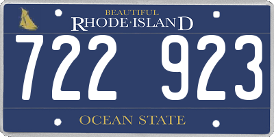 RI license plate 722923