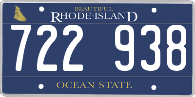 RI license plate 722938