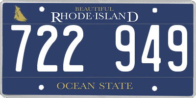 RI license plate 722949