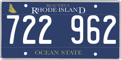 RI license plate 722962