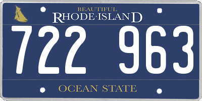 RI license plate 722963