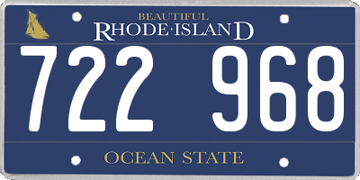 RI license plate 722968