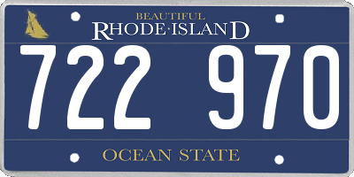 RI license plate 722970