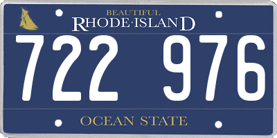 RI license plate 722976