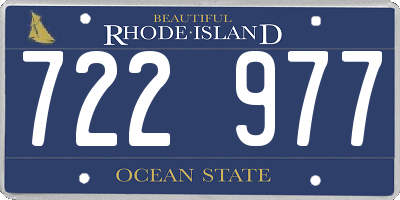 RI license plate 722977