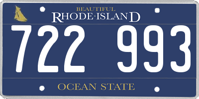 RI license plate 722993